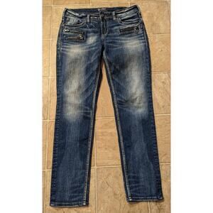 Silver Brand sz 31/31 Aiko High Pencil Skinny Denim Jeans stretchy 2058